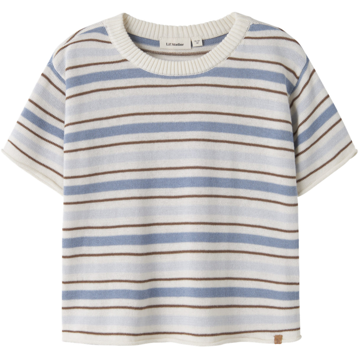 Lil'Atelier Coconut Milk Dusty Blue Nmmhito Ss Loose Strikk Lil