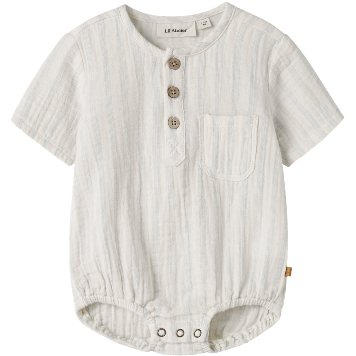 Lil'Atelier Coconut Milk Dusty Blue Nbmhagi Ss Loose Skjorte Body Lil