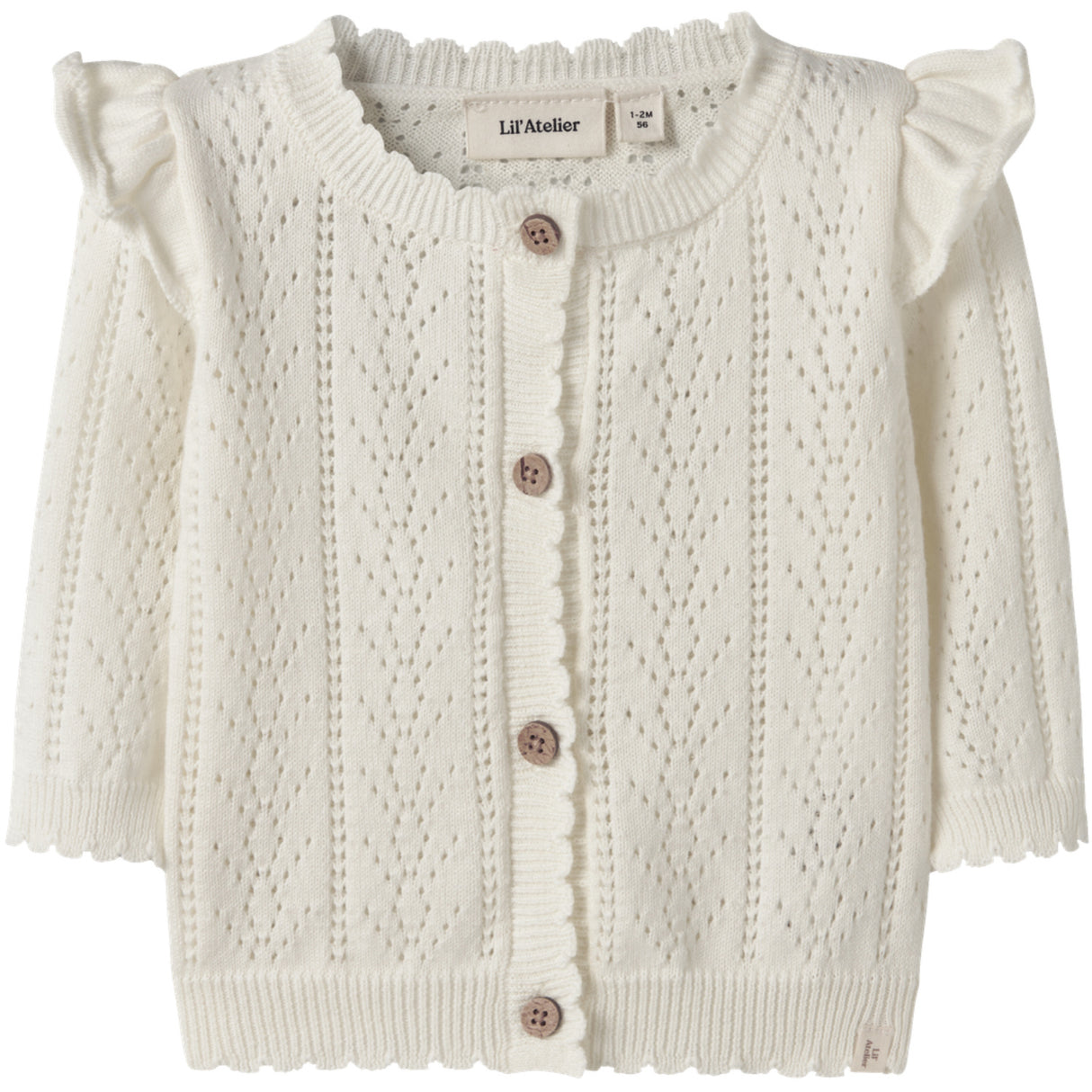 Lil'Atelier Coconut Milk Nbfjela Ls Strikk Card Lil