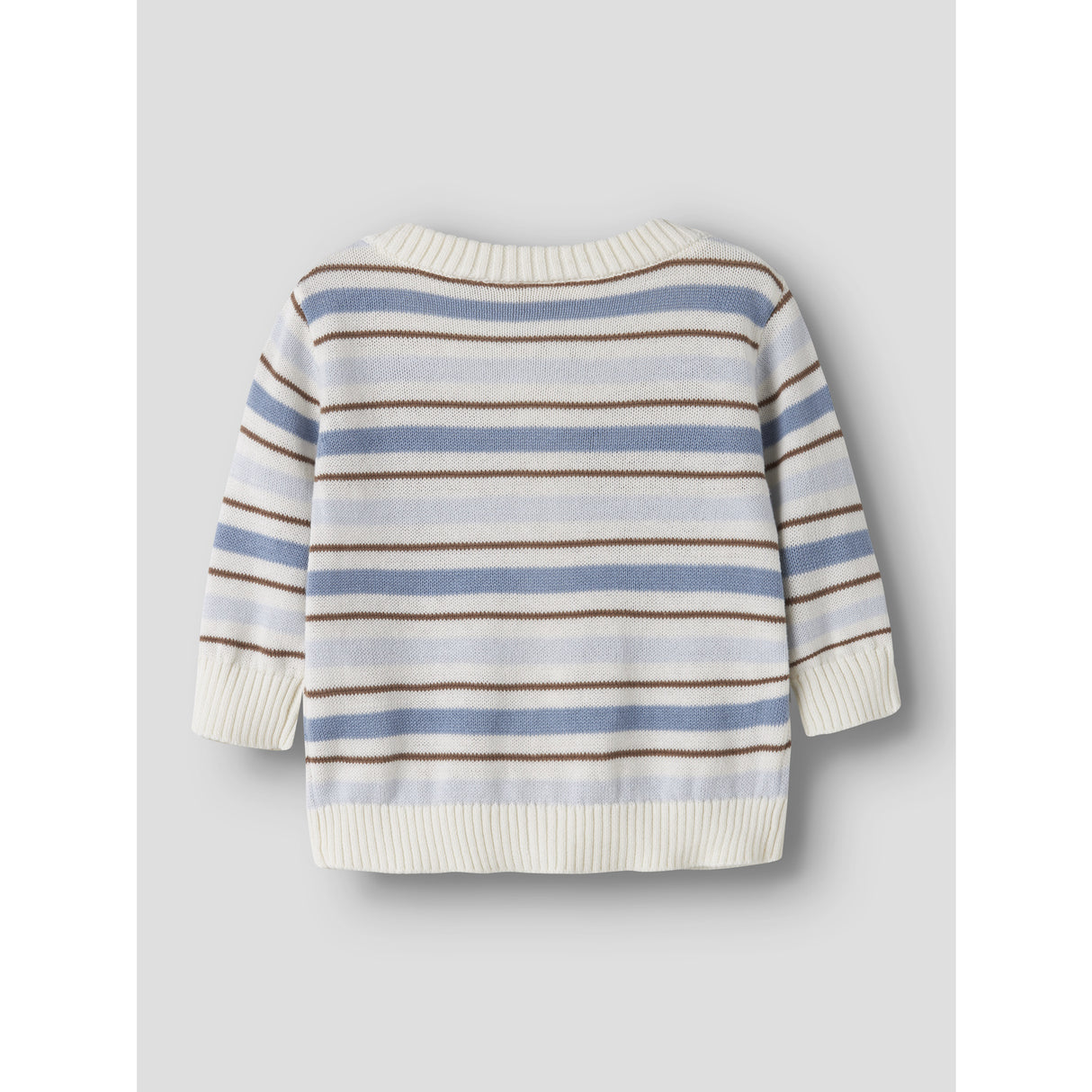 Lil'Atelier Coconut Milk Dusty Blue Nbmhito Ls Strikk Card Lil