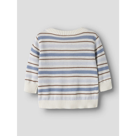 Lil'Atelier Coconut Milk Dusty Blue Nbmhito Ls Strikk Card Lil