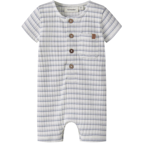 Lil'Atelier Coconut Milk Dusty Blue Nbmhaldur Ss Loose Kort Drakt Lil