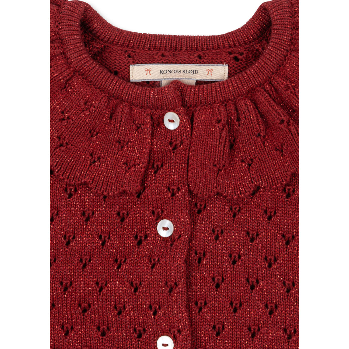 Konges Sløjd Red Dahlia Holiday Strikk Cardigan