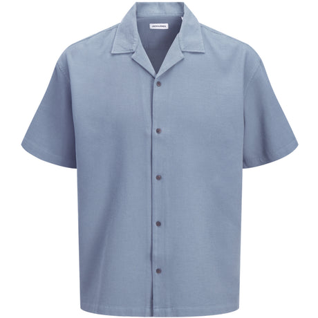 Jack & Jones Junior Blue Mirage Jjglobal Waffle Resort Skjorte Ss Mp Jnr