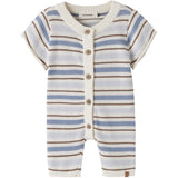 Lil'Atelier Coconut Milk Dusty Blue Nbmhito Ss Strikk Drakt Lil