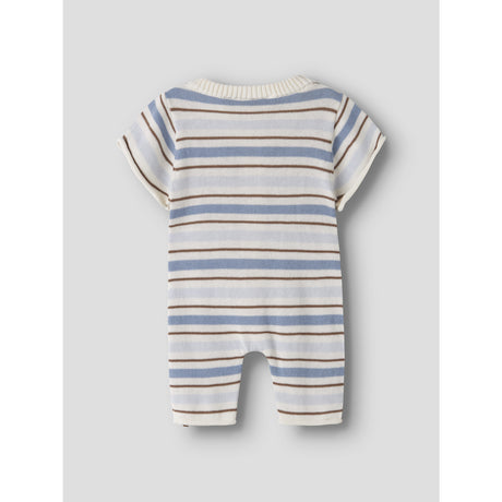Lil'Atelier Coconut Milk Dusty Blue Nbmhito Ss Strikk Drakt Lil