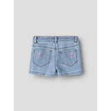 Name It Light Blue Denim Strawberry Nmfrose Reg Emb Shorts 6202-Iz