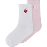 Name It Cradle Pink Bright White Nmfjuliso 2P Strømper