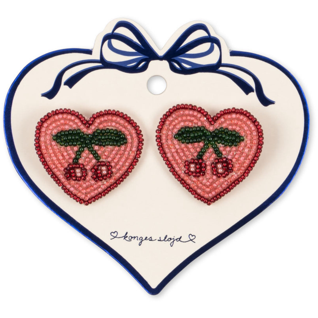 Konges Sløjd Cherry 2 Pakke Heart Hair Clips