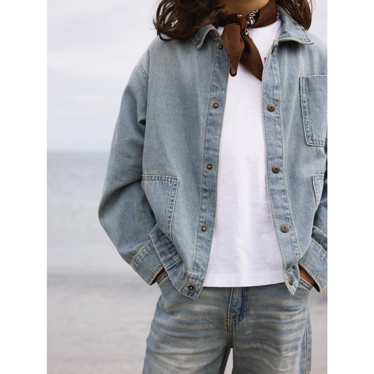 Name It Vintage Medium Blue Denim Nkmtom Oz Dnm Ls Skjorte 3550-Oz H