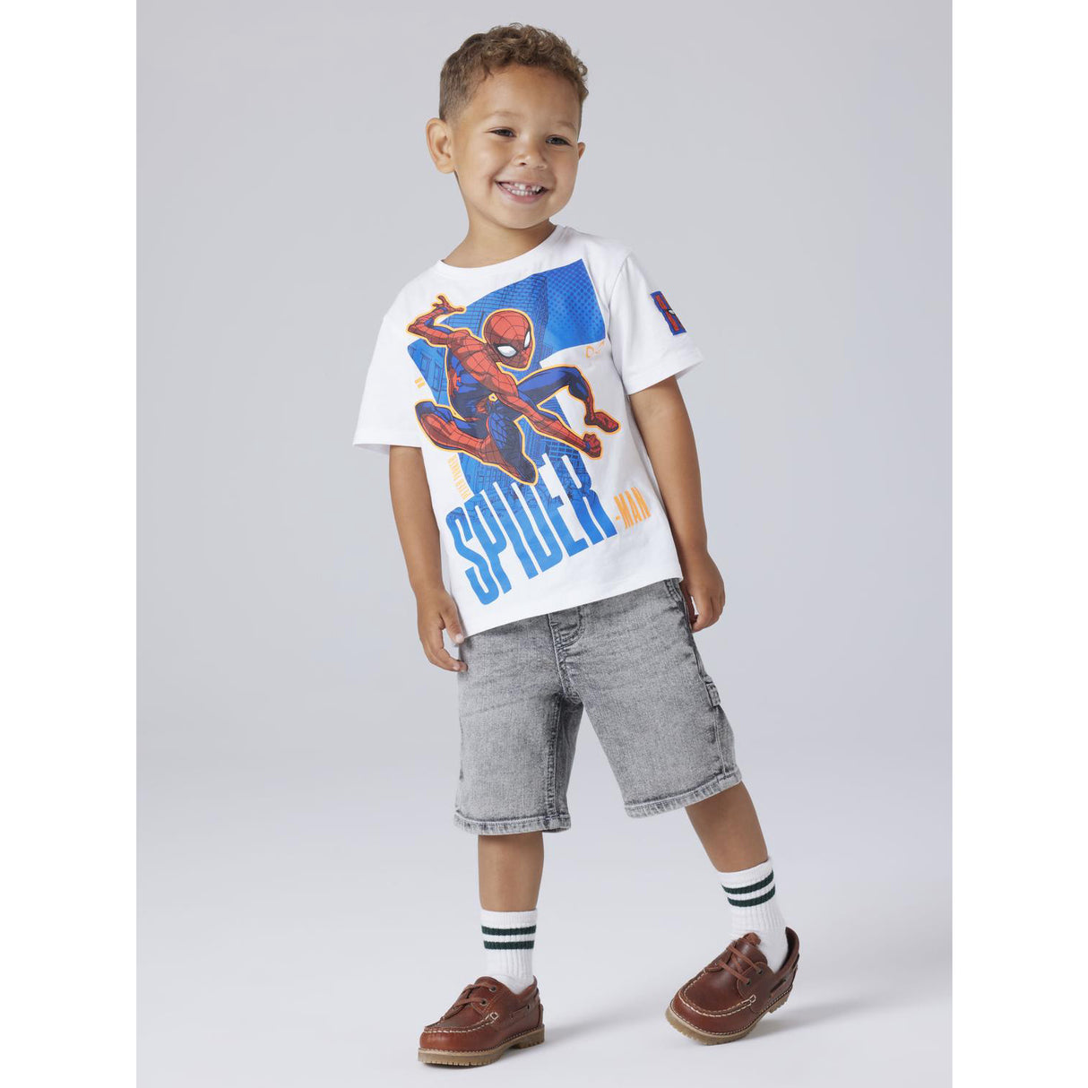 Name It Bright White Nmmajit Spider Nreg Ss Topp Box Mar