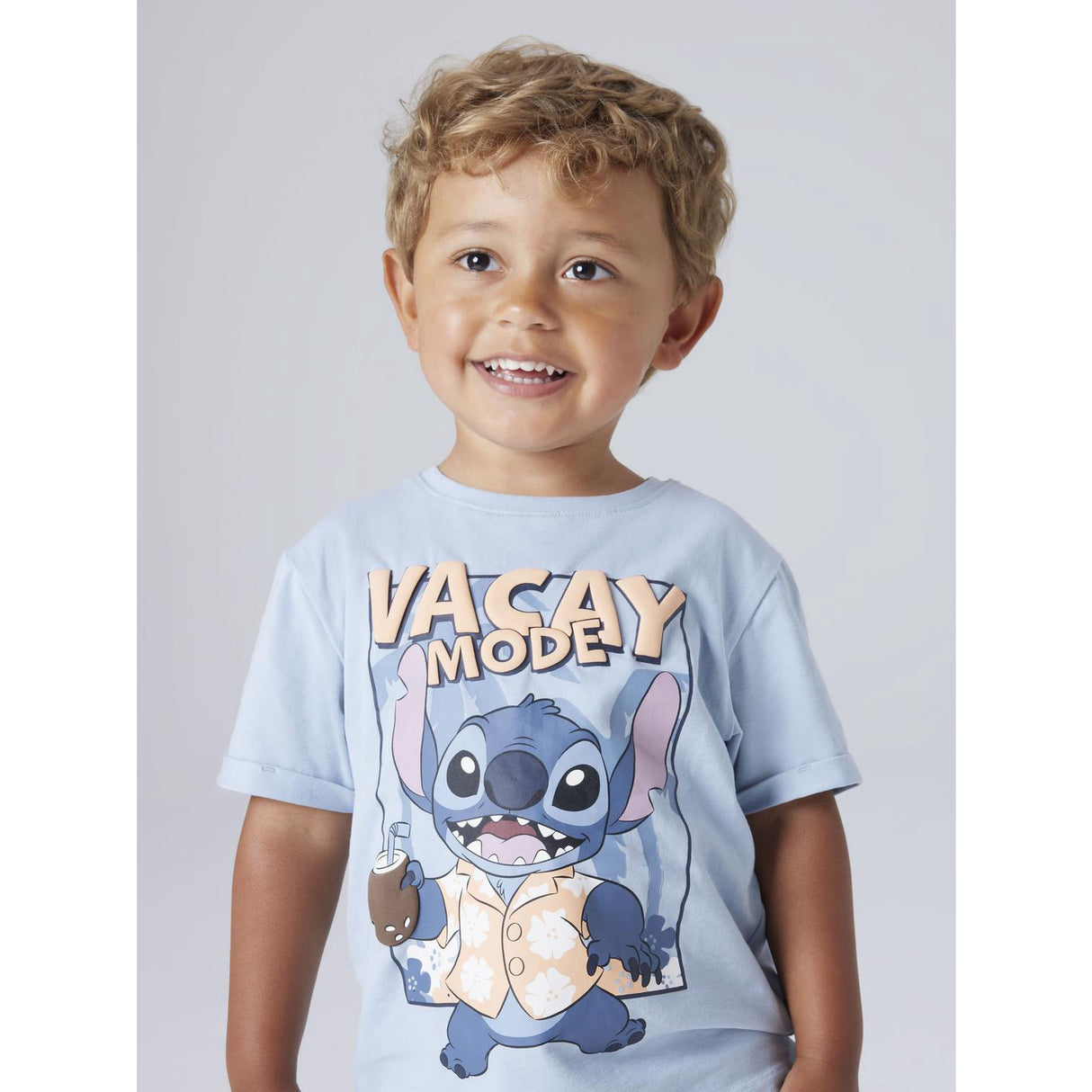 Name It Blue Fog Nmmantonio Stitch Ss Nreg Topp Wdi