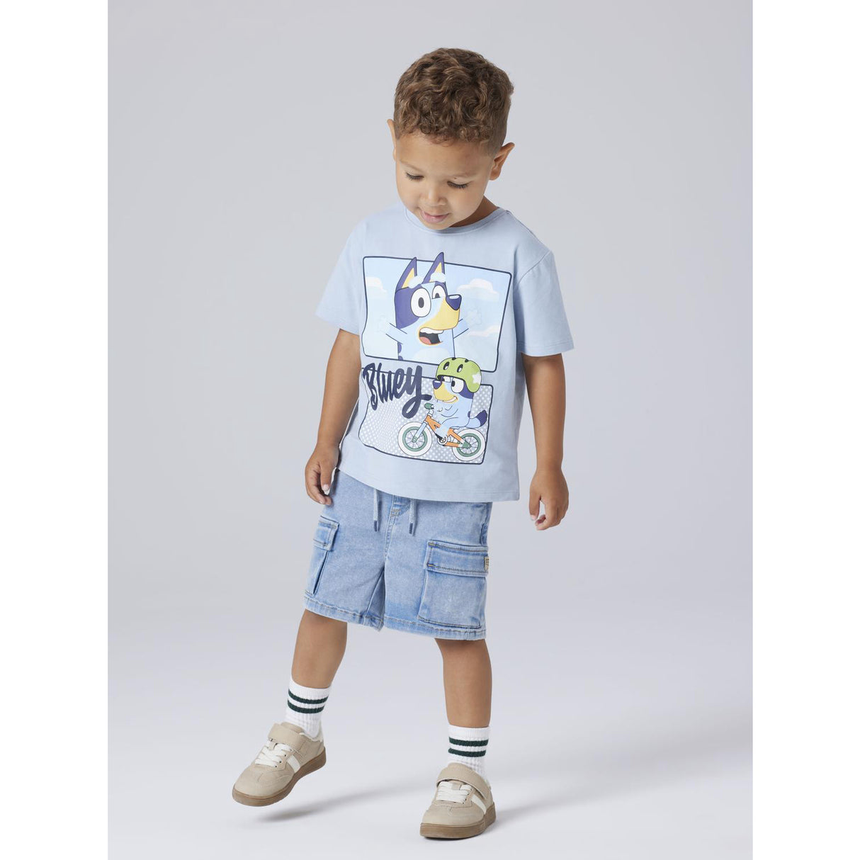 Name It Blue Fog Nmmmalih Bluey Nreg Ss Topp Sky