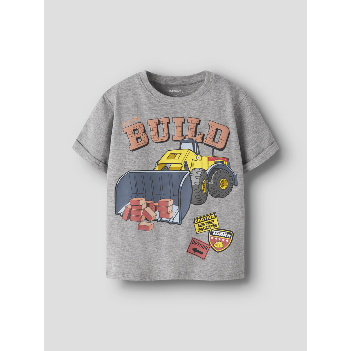 Name It Grey Melange Nmmalik Tonka Ss Nreg Topp Cplg