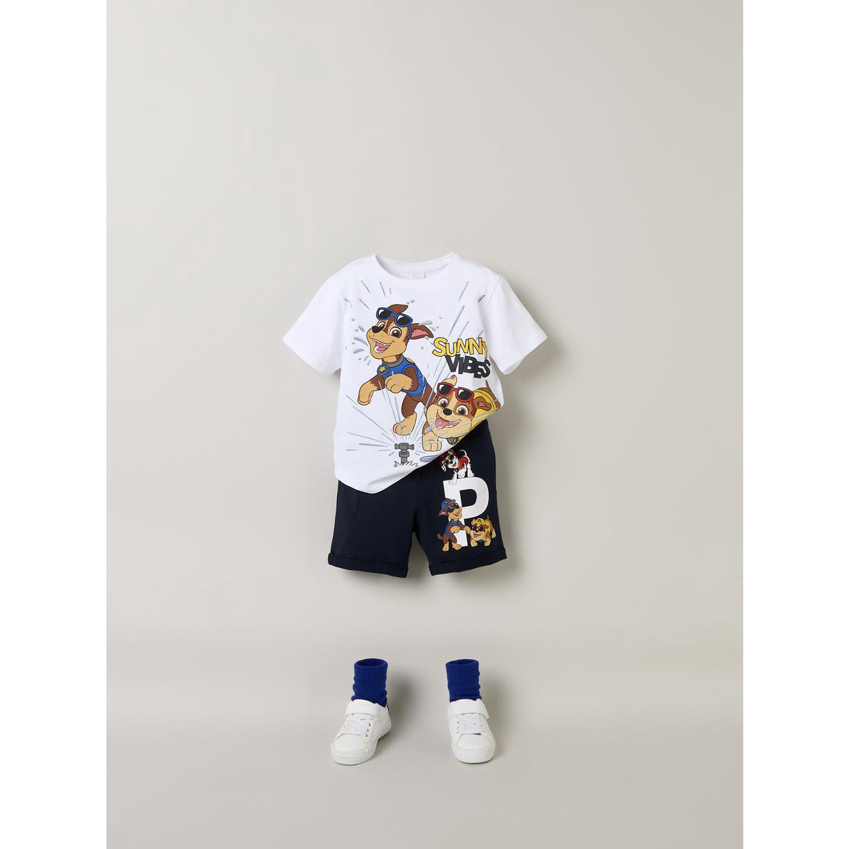 Name It Bright White Nmmmacas Paw Ss Nreg Topp Cplg
