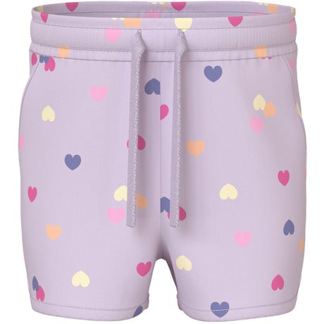 Name It Lavender Fog Colorful Hearts Nmfvigga Shorts F1 Noos