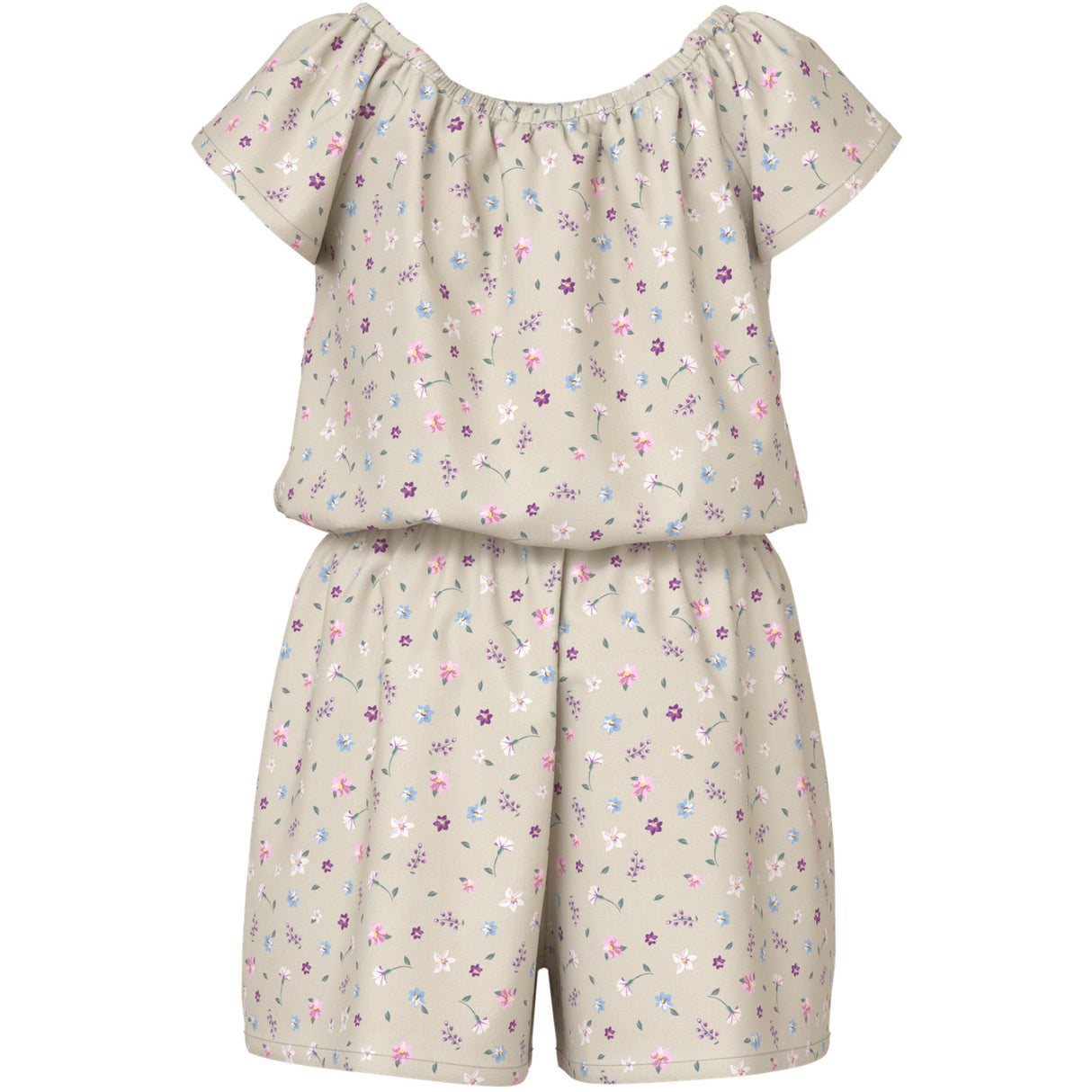 Name It Almond Milk Cute Flowers Nmfvinaya Ss Playsuit