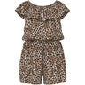Name It Turtledove Leopard Nmfvinaya Ss Playsuit