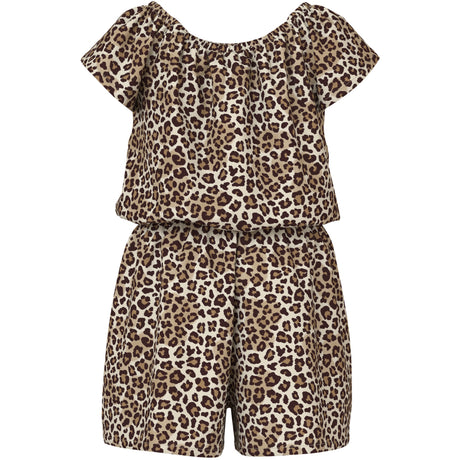 Name It Turtledove Leopard Nmfvinaya Ss Playsuit