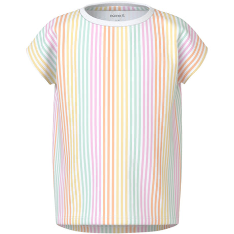 Name It Bright White Cool Stripe Nmfvigga Capsl Topp