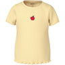 Name It Double Cream Apples Embroidery Nmfvivemma Ss Slim Topp