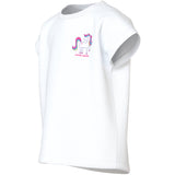 Name It Bright White Unicorn Nmfvarutti Capsl Loose Topp