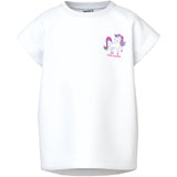 Name It Bright White Unicorn Nmfvarutti Capsl Loose Topp