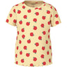 Name It Double Cream Apples Nmfvemma Aop Ss Slim Topp