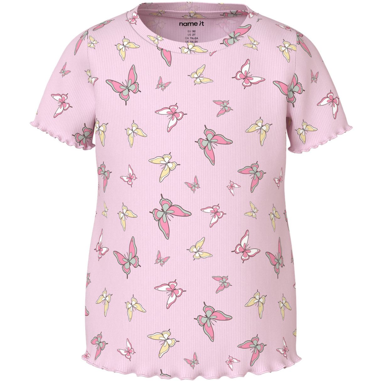 Name It Cradle Pink Butterflies Nmfvemma Aop Ss Slim Topp