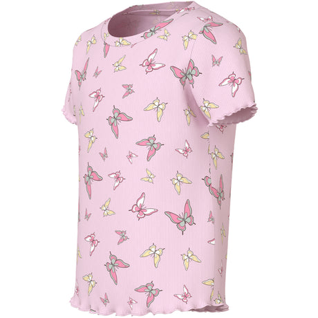 Name It Cradle Pink Butterflies Nmfvemma Aop Ss Slim Topp