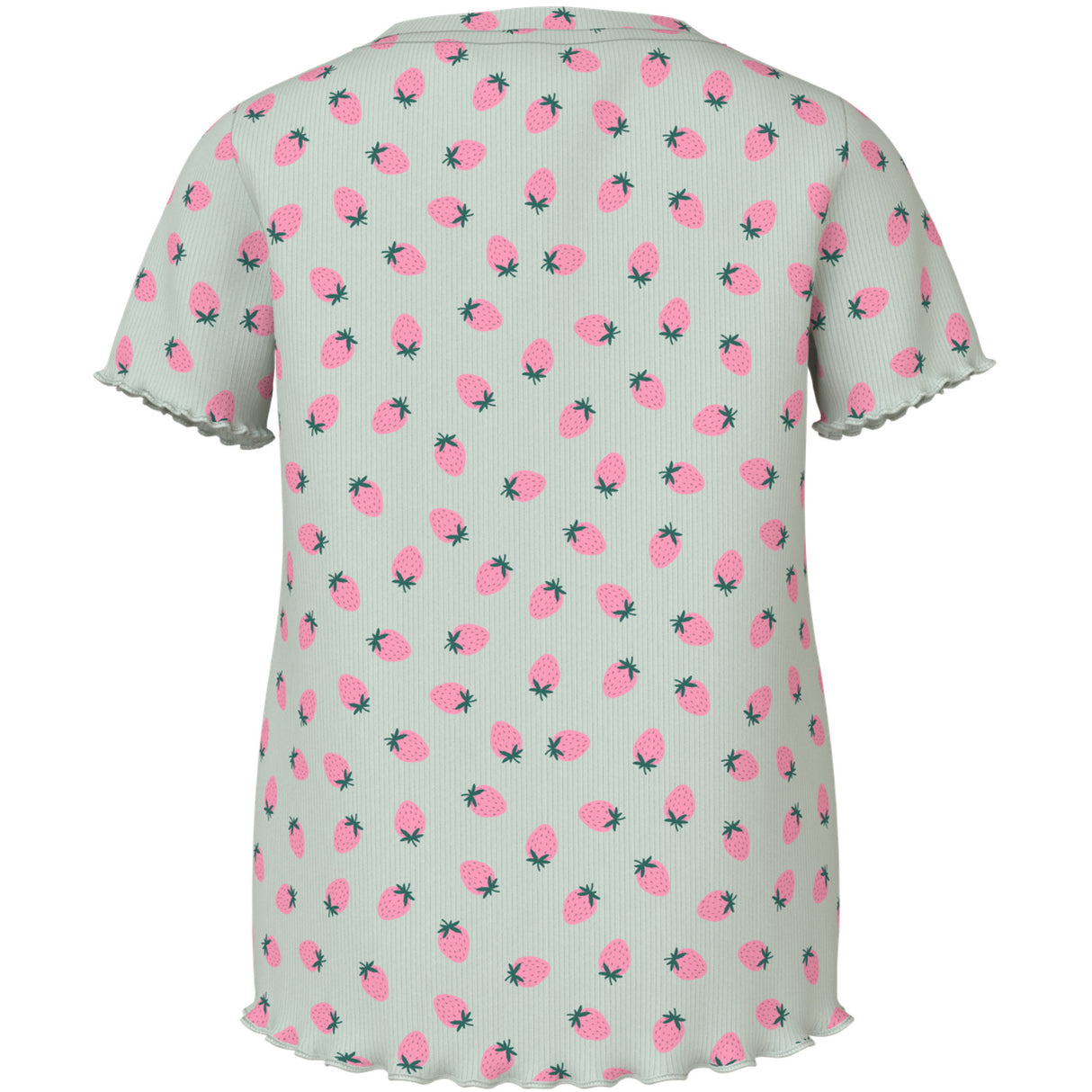 Name It Pale Aqua Strawberries Nmfvemma Aop Ss Slim Topp