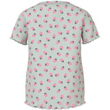 Name It Pale Aqua Strawberries Nmfvemma Aop Ss Slim Topp