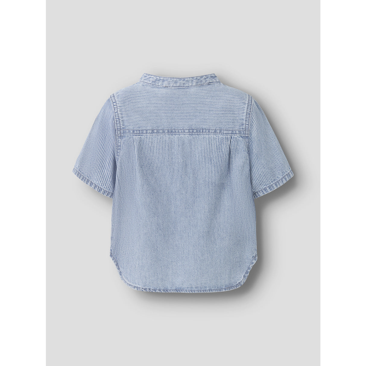 Name It Light Blue Denim Nmmhans Stripe Dnm Ss Skjorte 1910-Ip H