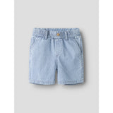 Name It Light Blue Denim Nmmryan Jog Stripe Dnm L Shorts 1910-Ip