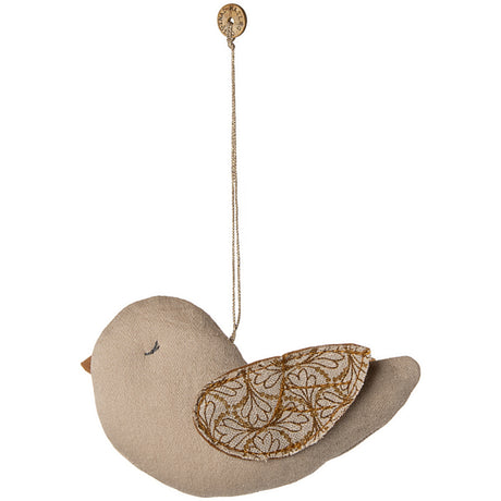 Maileg Stoff Ornament, Fugl - Vinter Hjerte - Sand