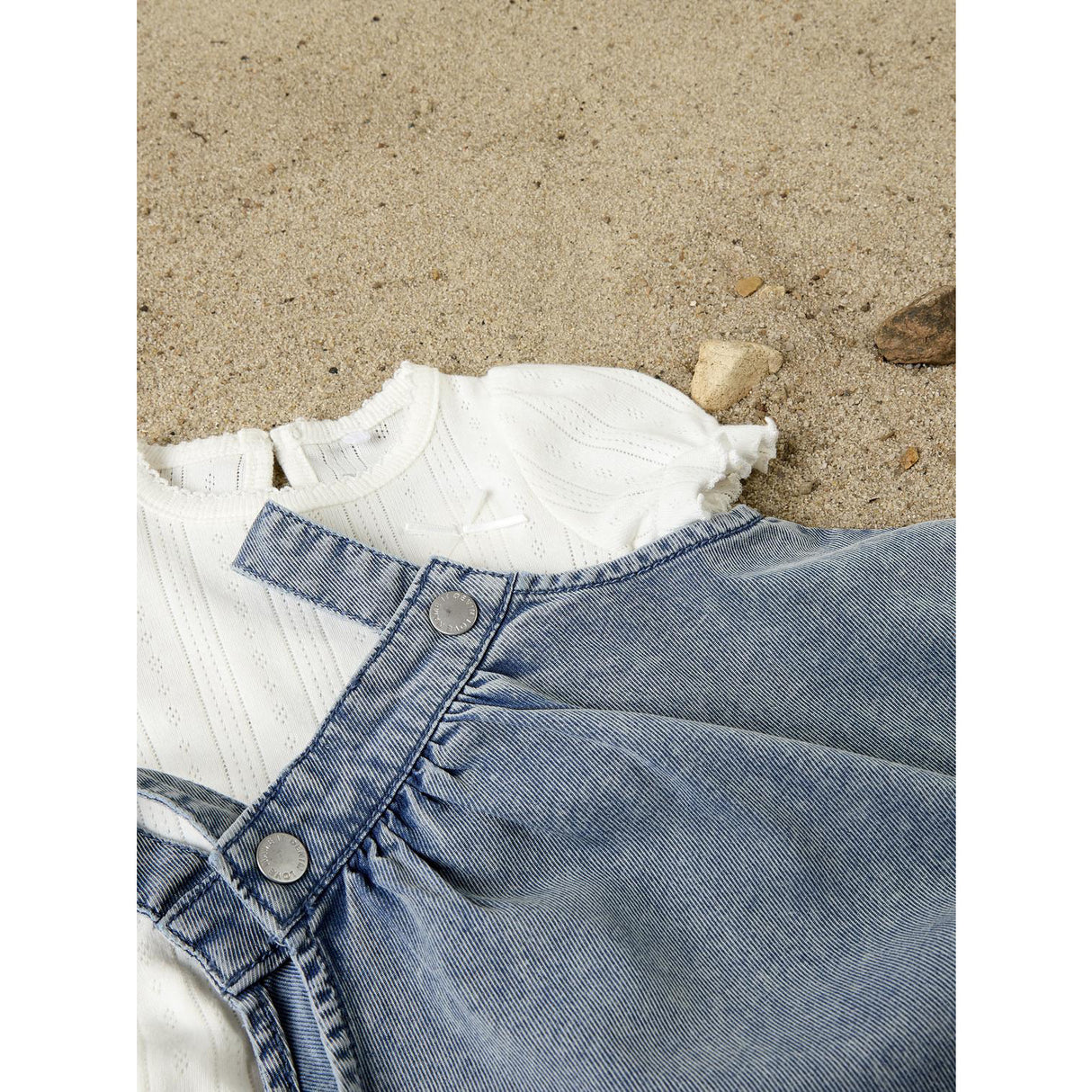 Name It Light Blue Denim Emb Nbfflora Dnm Emb Kjole 2017-Yb H
