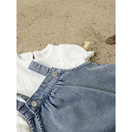 Name It Light Blue Denim Emb Nbfflora Dnm Emb Kjole 2017-Yb H