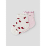 Name It Cloud Dancer Cradle Pink Nbfjuberry 2P Strømper