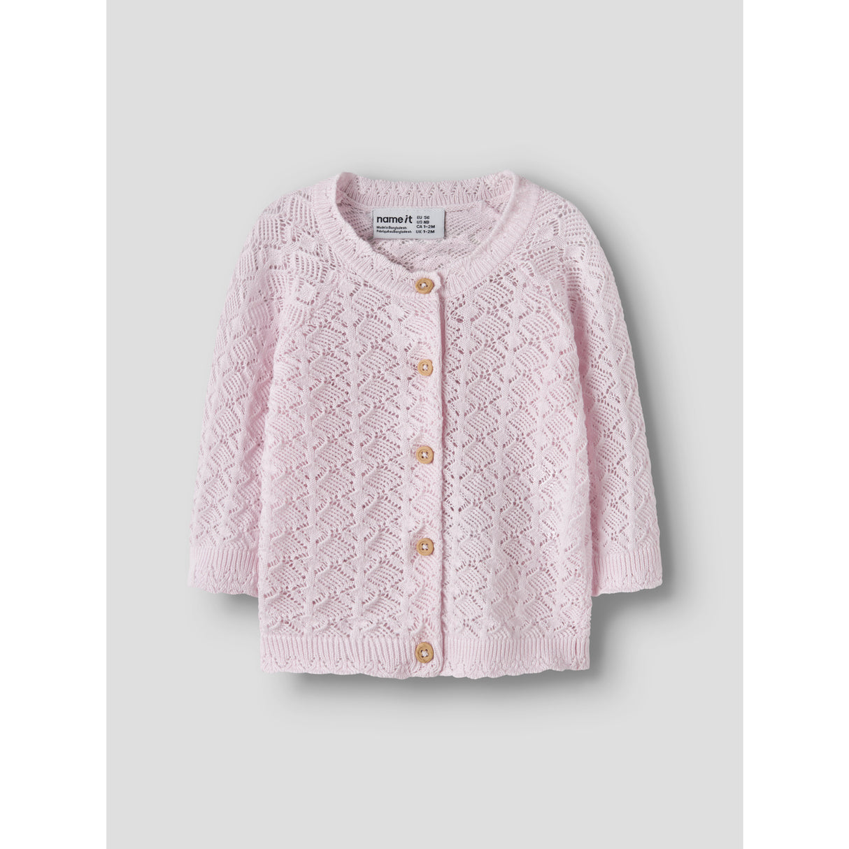 Name It Cradle Pink Nbfjenny Ls Strikk Card