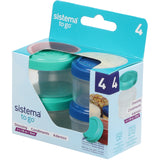 Sistema Ocean Blue & Minty Teal To Go Dressing Opbevaringsbøtter 35 Ml 4-Pakke