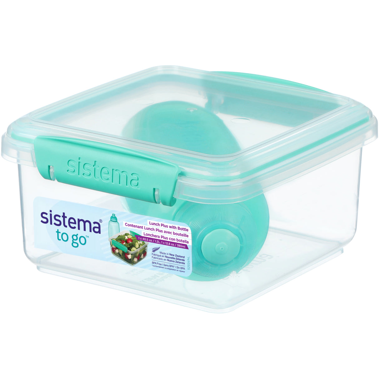 Sistema Minty Teal 1.2L Lunch Plus Matboks Med Itsy Flaske 380 Ml