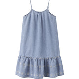 Name It Light Blue Denim Anglaise Nkfhaven Dnm Anglaise Kjole 1026-Ov H