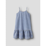 Name It Light Blue Denim Anglaise Nkfhaven Dnm Anglaise Kjole 1026-Ov H