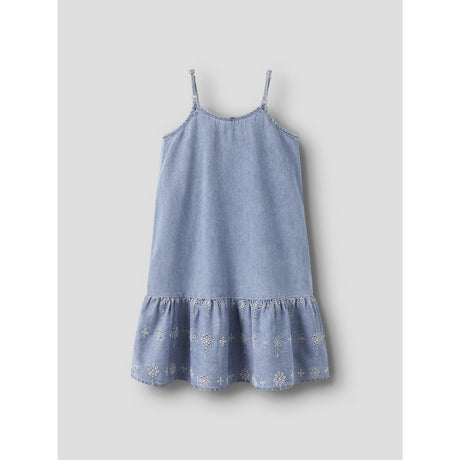 Name It Light Blue Denim Anglaise Nkfhaven Dnm Anglaise Kjole 1026-Ov H