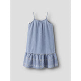 Name It Light Blue Denim Anglaise Nkfhaven Dnm Anglaise Kjole 1026-Ov H