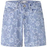 Name It Light Blue Denim Flowers Nkfrose Dnm Jacq Long Shorts 2440-Ja H