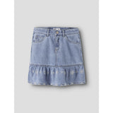 Name It Light Blue Denim Anglaise Nkfhallie Dnm Anglaise Skjørt 1026-Ov H