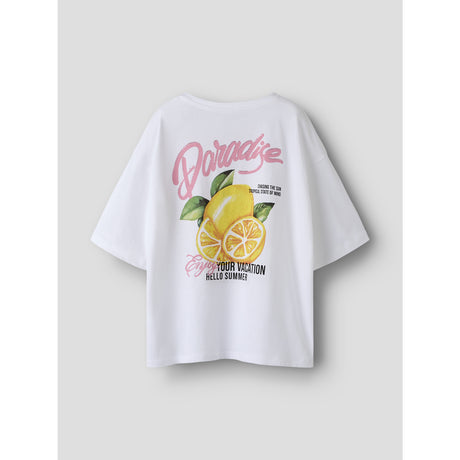 Name It Bright White Paradise Nkfhaima Ss Rlx Topp Box