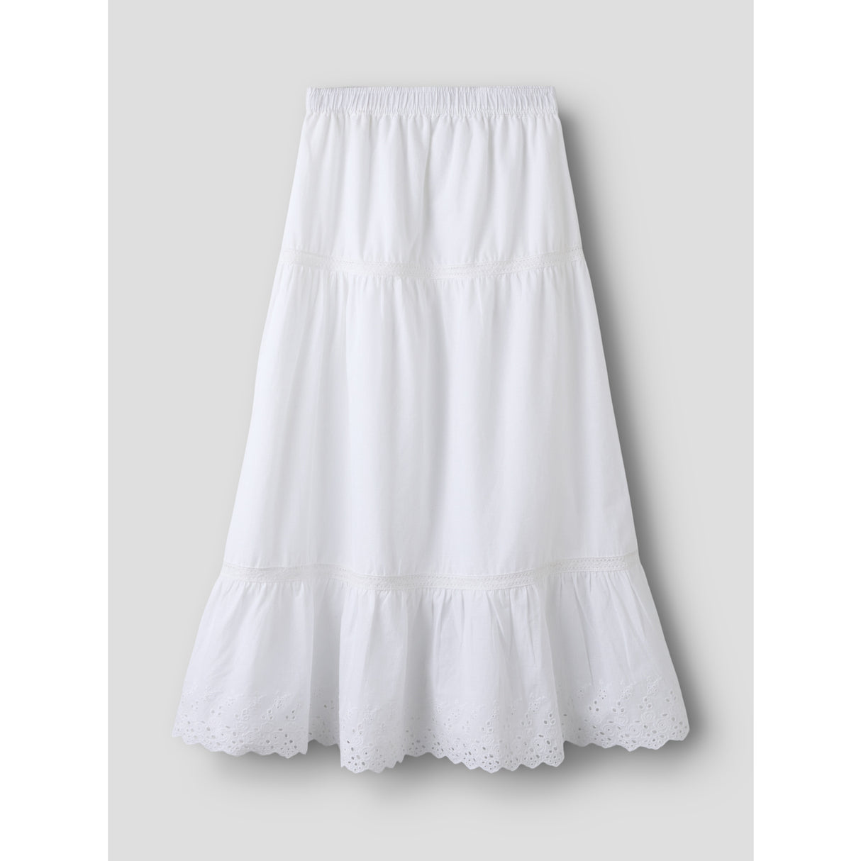 Name It Bright White Nkfhermala Long Skjørt
