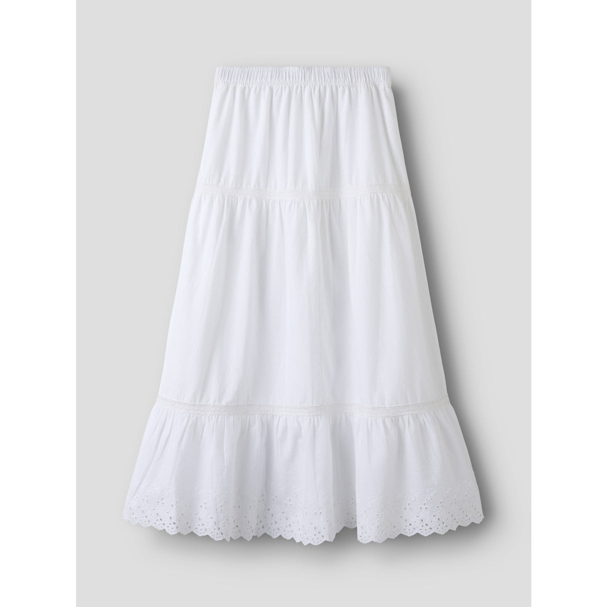 Name It Bright White Nkfhermala Long Skjørt